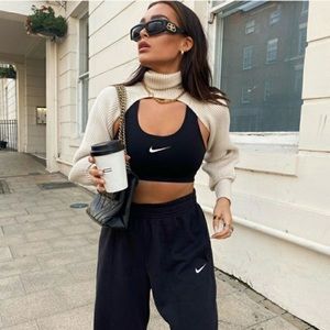 Turtleneck Arm Warmer Sweater